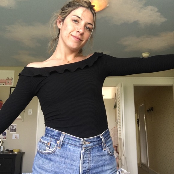 reformation off the shoulder top